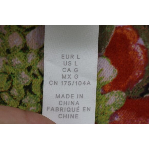 H&M Button Up Long Sleeve Silky Floral Dress-Size Large-Whimsigoth-Cottagecore - Picture 9 of 15